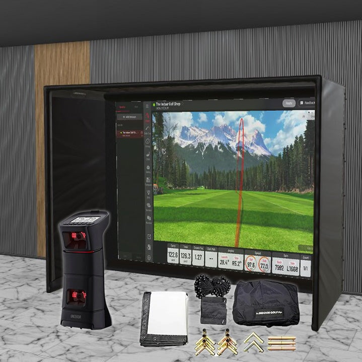 Uneekor EYE Mini SIG DIY Golf Simulator Studio Package Golf Simulator Uneekor 10'10" x 8'4" x 5' (UEM) 