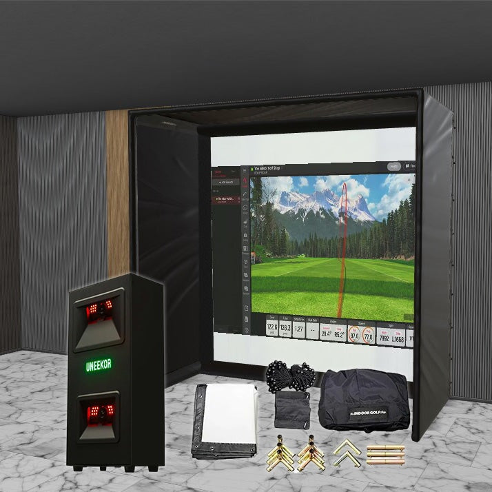 Uneekor EYE Mini LITE SIG DIY Golf Simulator Studio Package Golf Simulator Uneekor 10'4" x 10'4" x 5' (EML) 