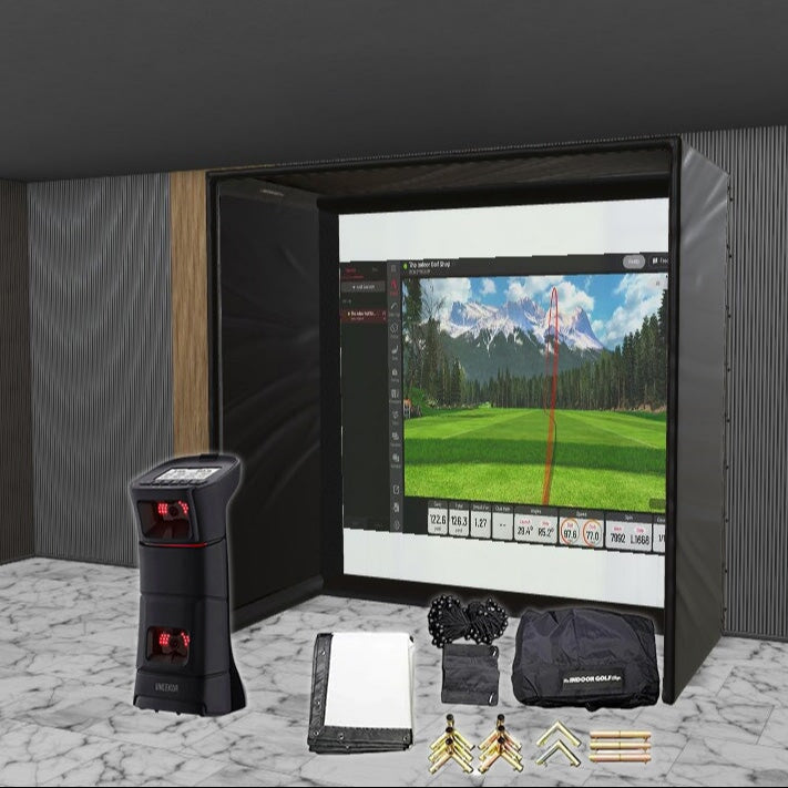 Uneekor EYE Mini SIG DIY Golf Simulator Studio Package Golf Simulator Uneekor 10'4" x 10'4" x 5' (UEM) 