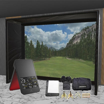 Swing Caddie SC4 SIG DIY Golf Simulator Studio Package Golf Simulator Voice Caddie 12'10" x 9'10" x 5' (SC4) 