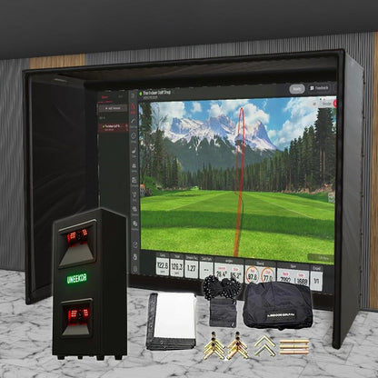 Uneekor EYE Mini LITE SIG DIY Golf Simulator Studio Package Golf Simulator Uneekor 12'10" x 9'10" x 5' (EML) 