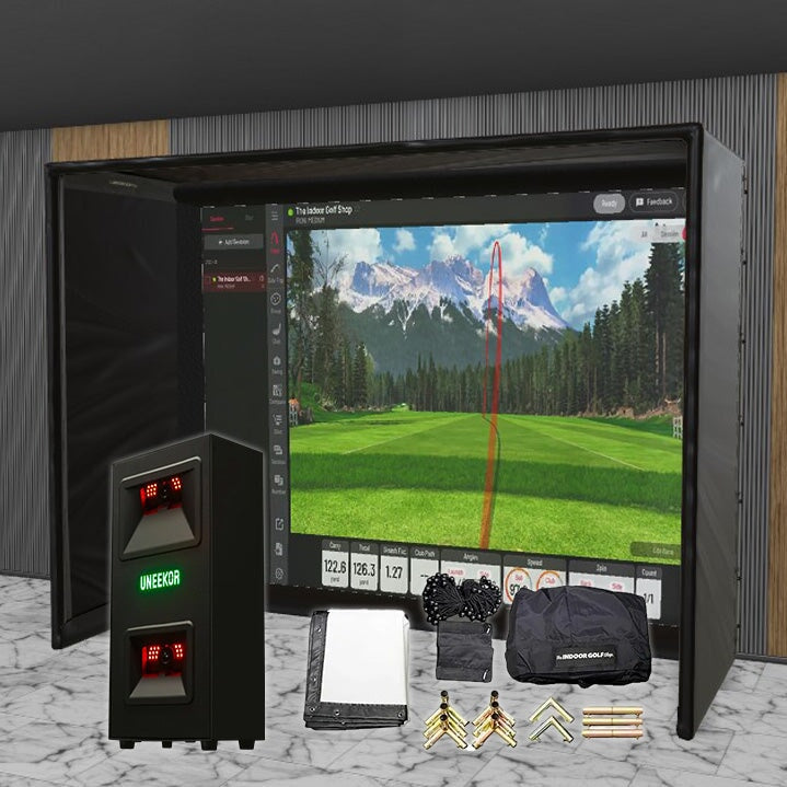 Uneekor EYE Mini LITE SIG DIY Golf Simulator Studio Package Golf Simulator Uneekor 12'2" x 9'4" x 5' (EML) 