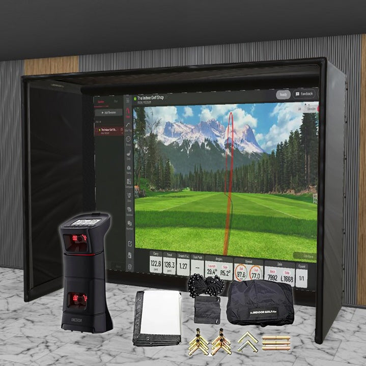 Uneekor EYE Mini SIG DIY Golf Simulator Studio Package Golf Simulator Uneekor 12'2" x 9'4" x 5' (UEM) 