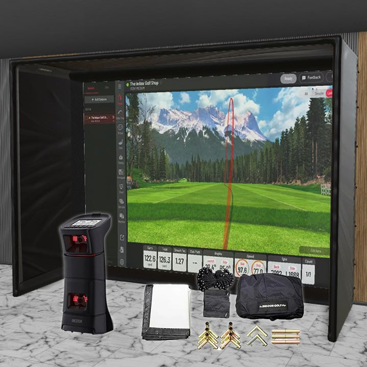 Uneekor EYE Mini SIG DIY Golf Simulator Studio Package Golf Simulator Uneekor 13'7" x 10'4" x 5' (UEM) 