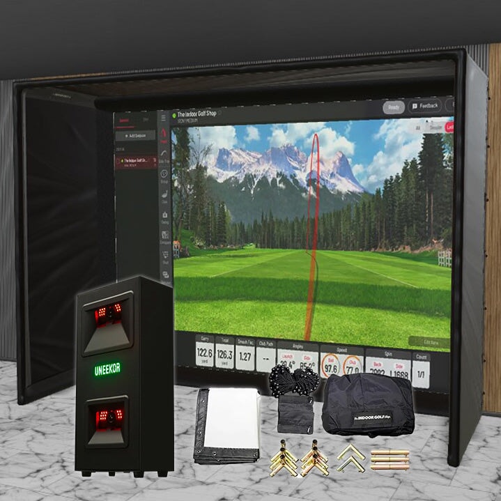 Uneekor EYE Mini LITE SIG DIY Golf Simulator Studio Package Golf Simulator Uneekor 13'7" x 10'4" x 5' (EML) 