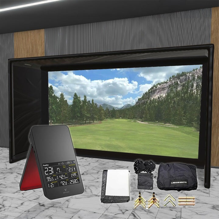 Swing Caddie SC4 SIG DIY Golf Simulator Studio Package Golf Simulator Voice Caddie 13'7" x 7'11" x 5' (SC4) 