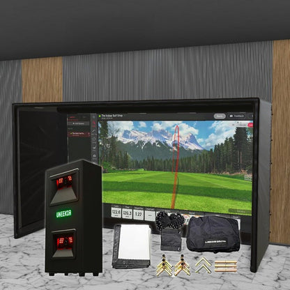 Uneekor EYE Mini LITE SIG DIY Golf Simulator Studio Package Golf Simulator Uneekor 13'7" x 7'11" x 5' (EML) 