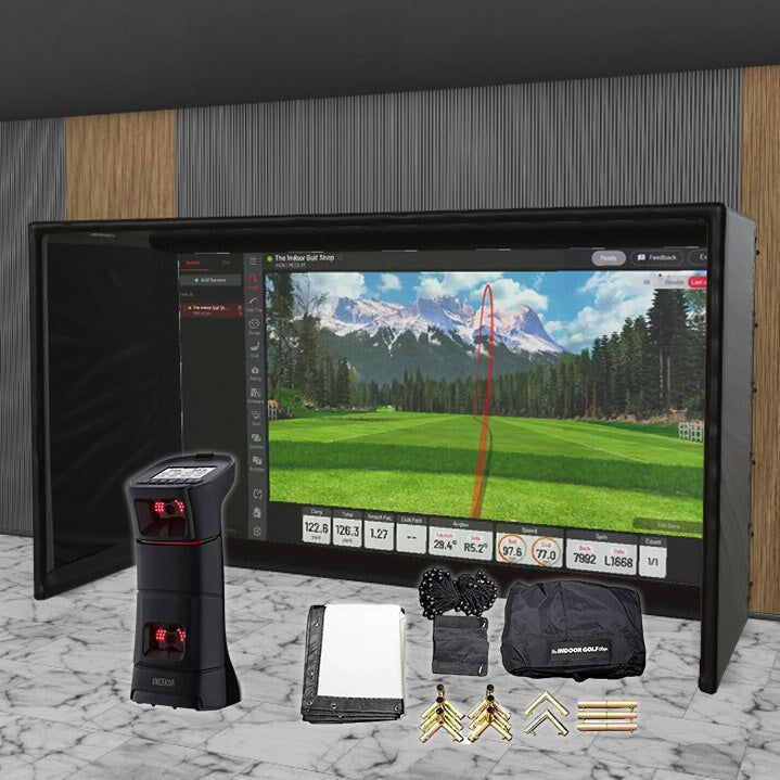 Uneekor EYE Mini SIG DIY Golf Simulator Studio Package Golf Simulator Uneekor 14'2 x 8'4" x 5' (UEM) 