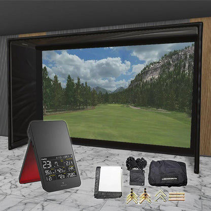 Swing Caddie SC4 SIG DIY Golf Simulator Studio Package Golf Simulator Voice Caddie 15'4" x 9'10" 5' (SC4) 