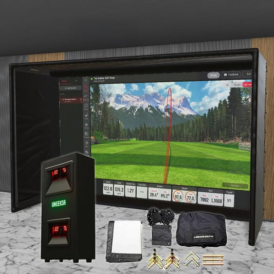 Uneekor EYE Mini LITE SIG DIY Golf Simulator Studio Package Golf Simulator Uneekor 15'4" x 9'10" 5' (EML) 
