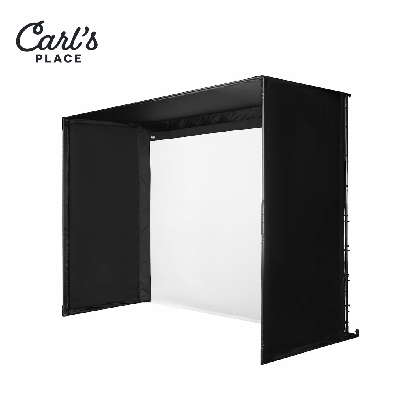Carl's Place 8x8x5 DIY Golf Simulator Enclosure Kit with Preferred Impact Screen