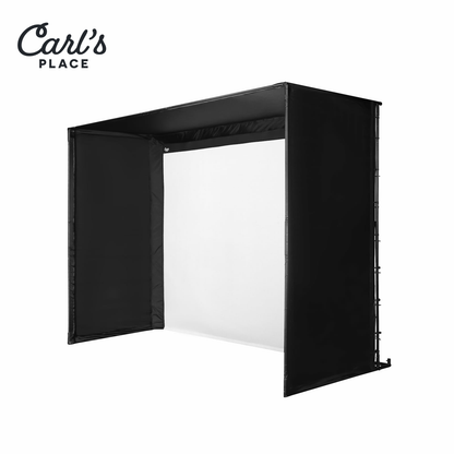 Carl's Place 8x8x5 DIY Golf Simulator Enclosure Kit with Preferred Impact Screen