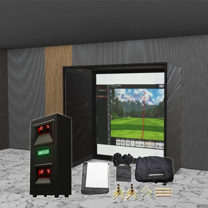 Uneekor EYE Mini LITE SIG DIY Golf Simulator Studio Package Golf Simulator Uneekor 8'4" x 8'4" x 5' (EML) 