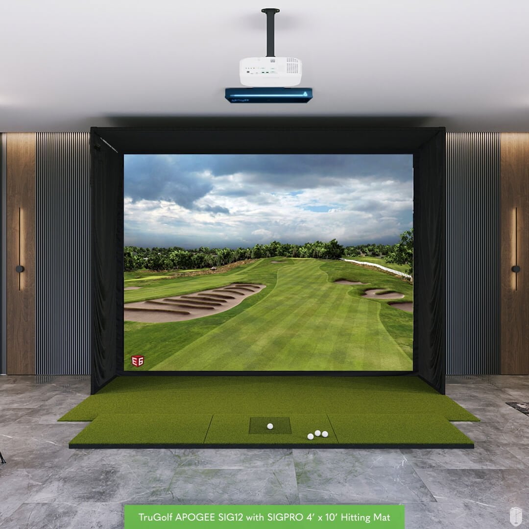 TruGolf APOGEE SIG12 Golf Simulator Package Golf Simulator TruGolf SIGPRO Softy 4' x 10'
