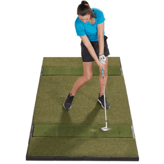 Fiberbuilt 4' x 10' Double Sided Launch Monitor Golf Mat