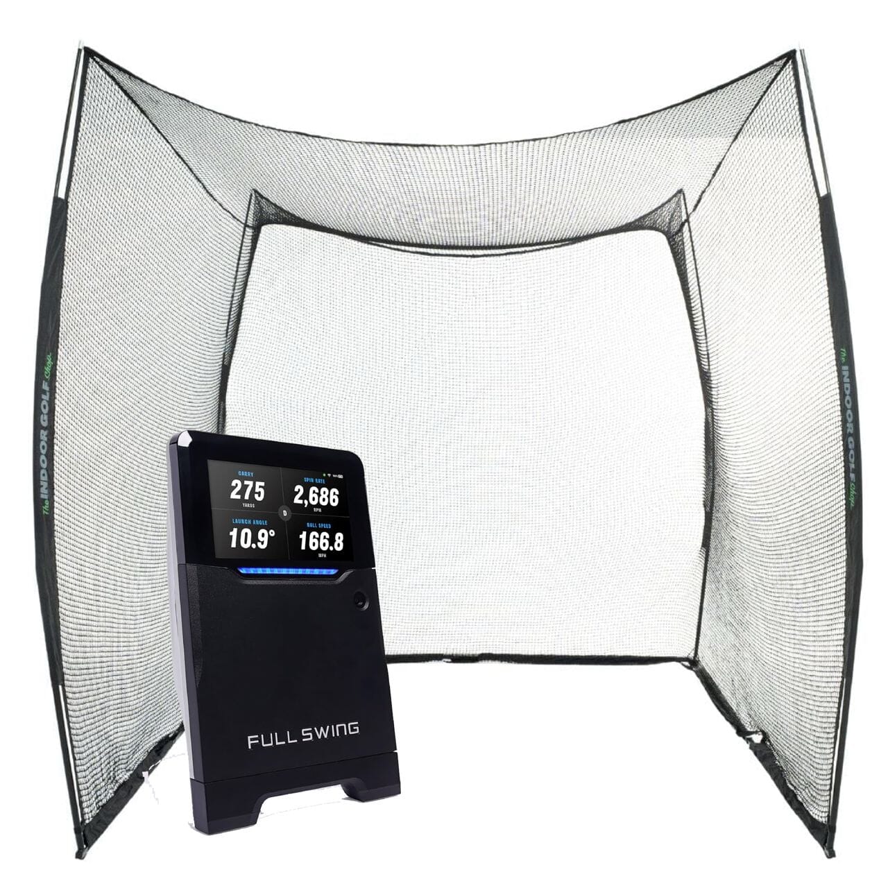 Full Swing KIT Golf Net Practice Bundle Golf Simulator Full Swing 10x10x10 Golf Net 