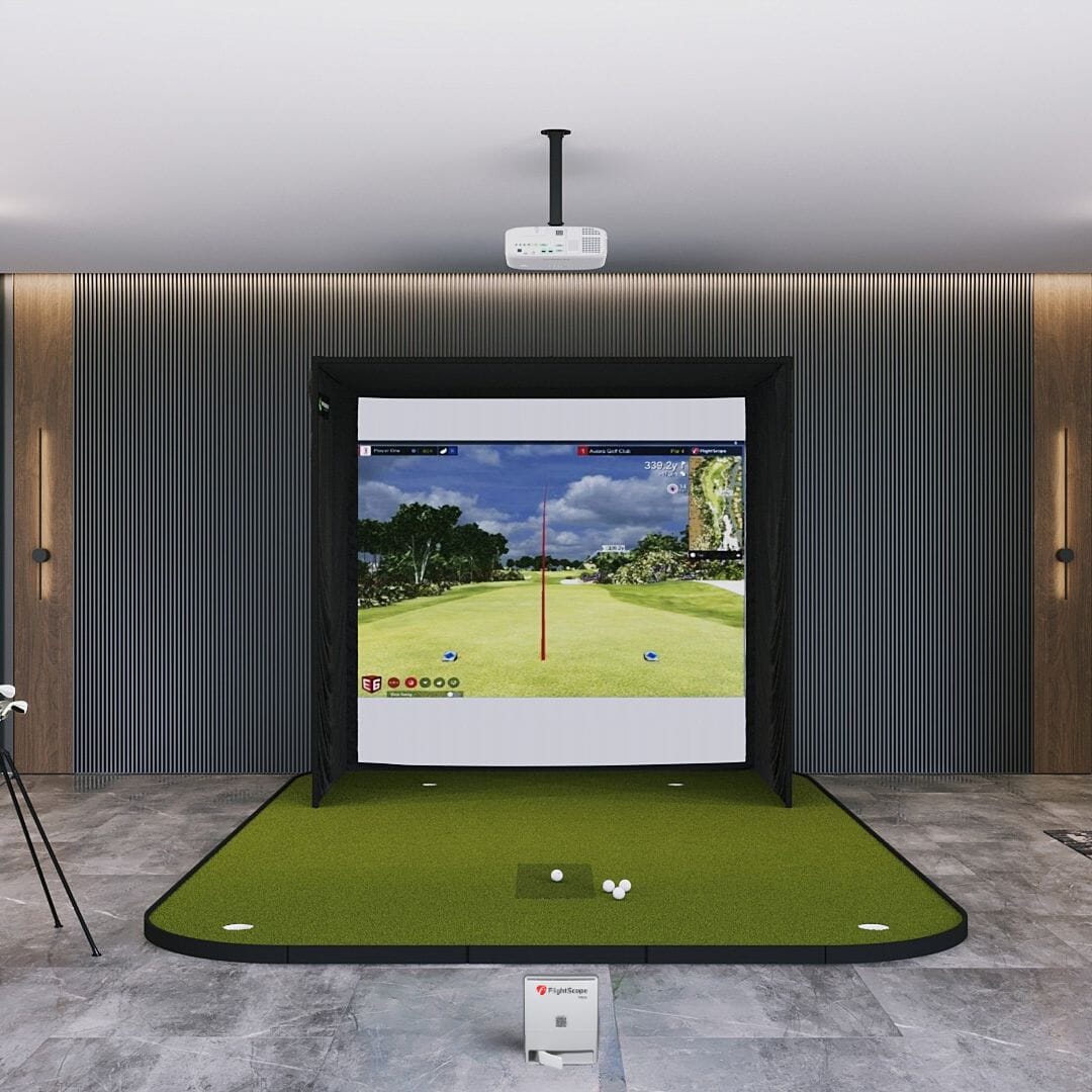 MEVO GEn2 sig8 golf simulator package with flooring