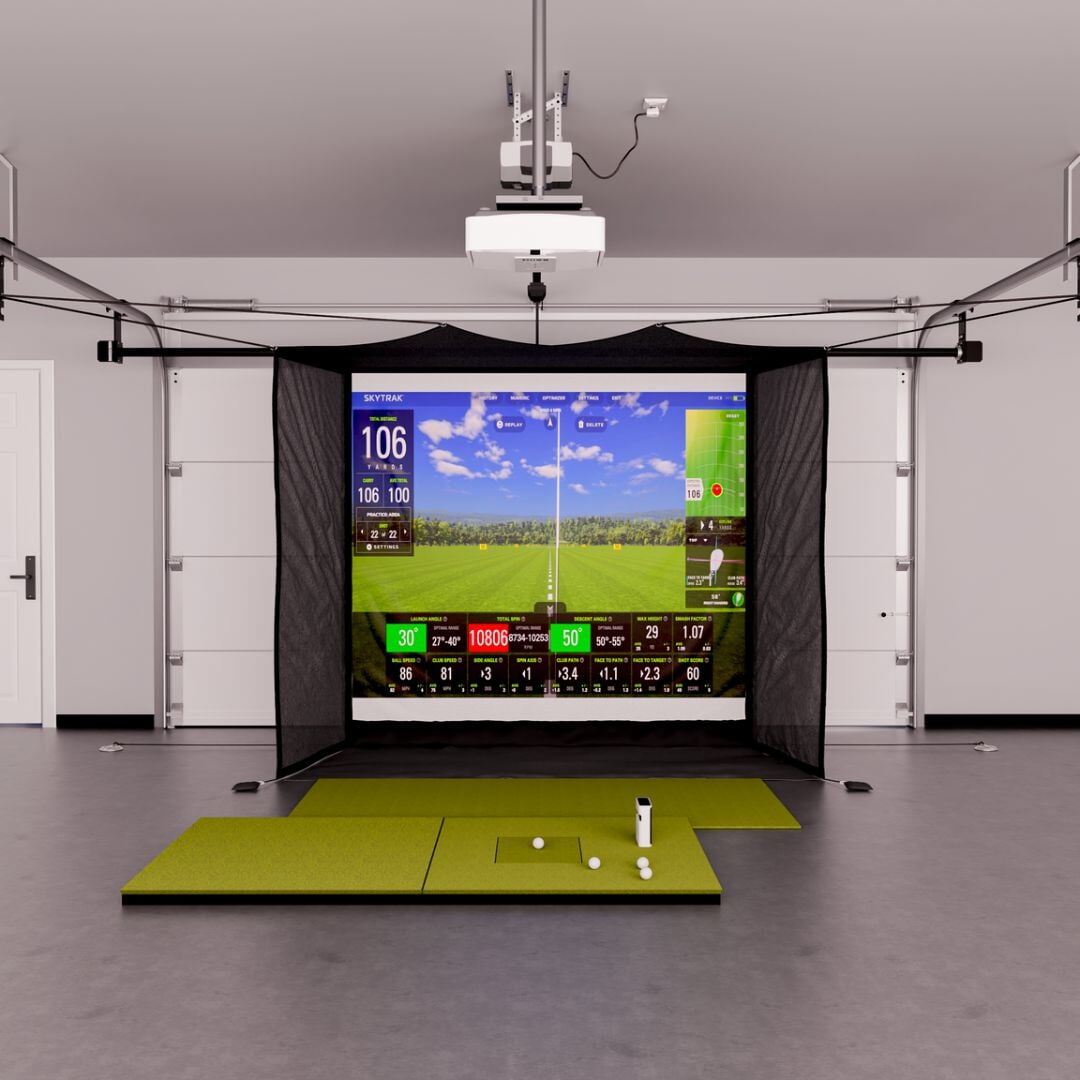 SkyTrak+ Garage Golf Simulator Package