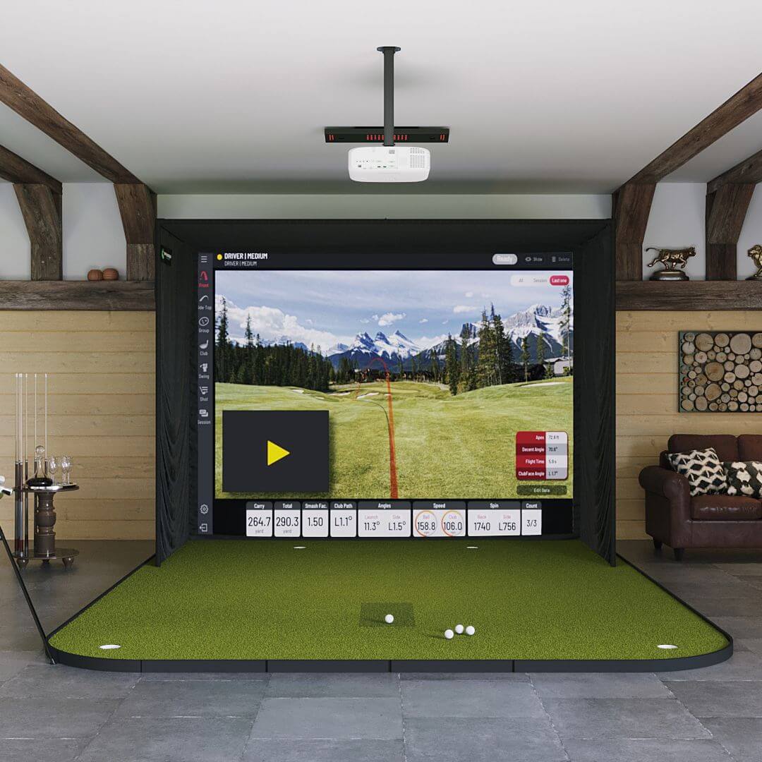 Uneekor EYE XO SIG10 Golf Simulator Package Golf Simulator Uneekor SIG10 Golf Simulator Flooring EYE XO View