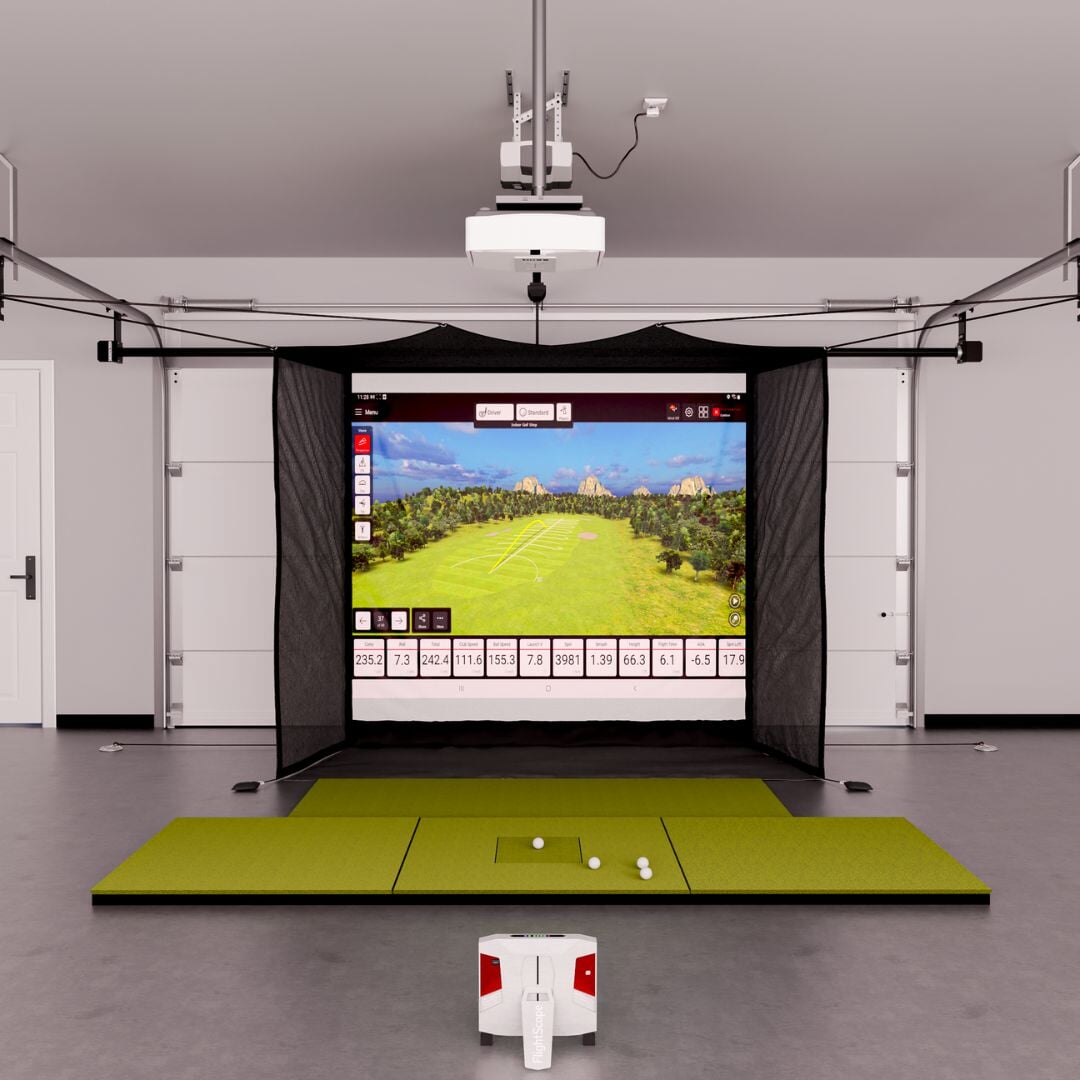 Flightscope X3C Garage Golf Simulator Package
